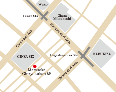 GINZA Kousui map
